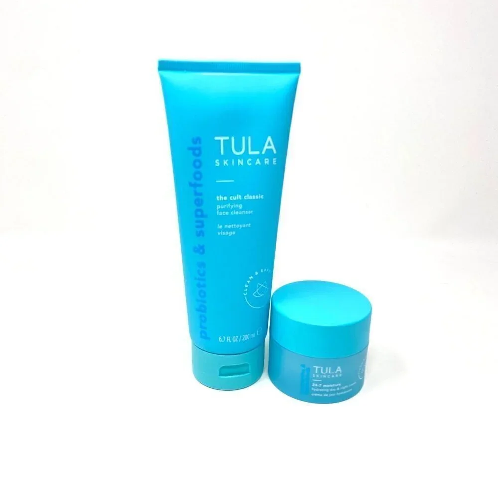 Tula Skincare Face Cleanser/ 24-7 Moisture Hydrating Day & Night Cream Full Size